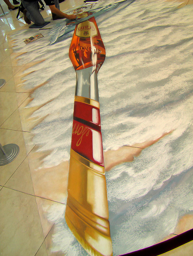 Another perspective of trompe l'oeil for Grant's in Moscow
