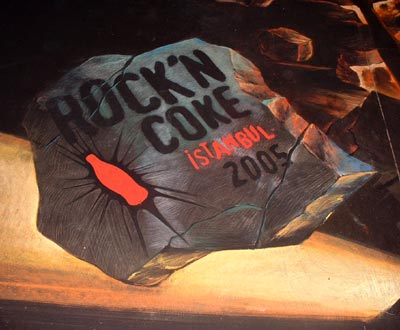 Detail of 3D painting for 2005 Rock'n Coke festival, Istanbul