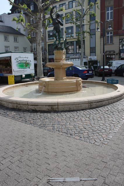 Fountain in Liimburg before installing 3D pavement art